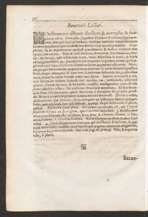 Benevole Lector.