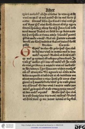 De oleo. Capitulum xvii.