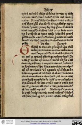 De oleo. Capitulum xvii.