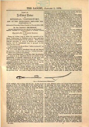 The lancet. 1876, Vol. 1