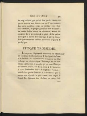Epoque Troisieme.