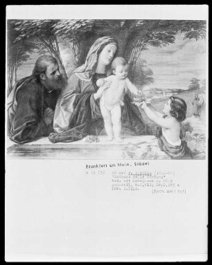 Madonna della Fontana / Die Heilige Familie mit dem kleinen Johannes an einem Brunnen
