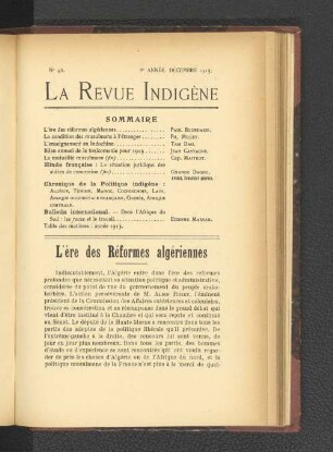 L'ére des Réformes algériennes.