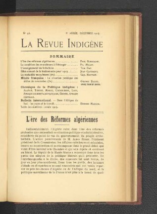 L'ére des Réformes algériennes.