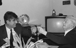 Freiburg im Breisgau: Johann Imberg wird für seine 70-jährige Mitgliedschaft in der SPD von Rolf Böhme geehrt