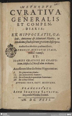 Methodus curativa generalis et compendiaria