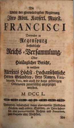 Neues Genealogisch-Schematisches Reichs- und Staats-Handbuch vor das Jahr .... 1750, 1750