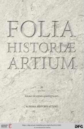 NS 20: Folia Historiae Artium