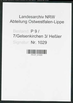 Sterberegister Standesamt Gelsenkirchen 3 Heßler