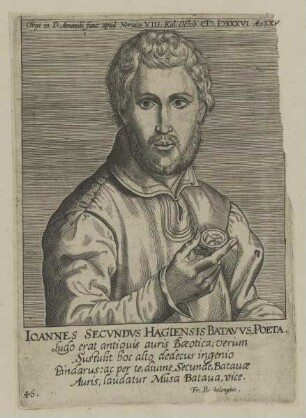 Bildnis des Ioannes Secundus Hagiensis Batavus