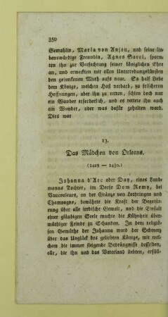 13. Das Maedchen von Orleans. (1429-1430)