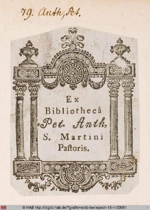 Exlibris des Pet. Anth