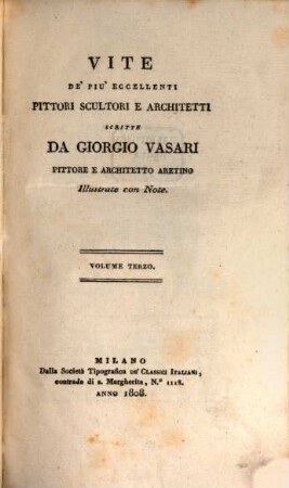 Vite de' piu' eccellenti pittori, scultori e architetti, 3
