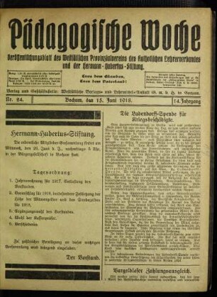 ¬Die¬ Ludendorff-Spende für Kriegsbeschädigte