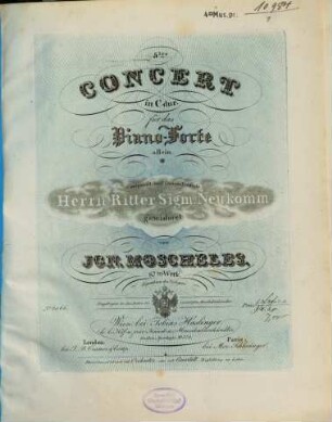 5. Concert : in C-Dur ; für d. Pianoforte allein ; op. 87