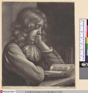 [Lesender Junge; Boy Reading a Book]