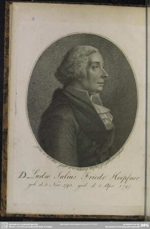 D. Ludw. Julius Friedr. Hoepfner. geb. d. 3. Nov. 1743, gest. d. 2. Apr. 1797