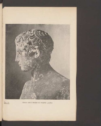 Tav. IV. Testa dell'efebo di Pompei