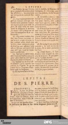 I. Epitre de S. Pierre.