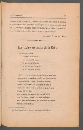 Los cuatro coroneles de la Reina