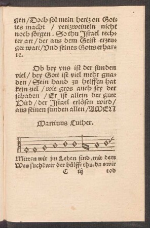 Mitten wir im Leben sind/ mit dem tod vmbfangen/
