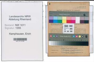 Entnazifizierung Erich Kamphausen , geb. 24.08.1906 (Moebelhaendler)