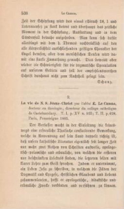 538-542 [Rezension] Camus, E. Le, La vie de N. S. Jésus-Christ