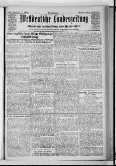 Westdeutsche Landeszeitung : Gladbacher Volkszeitung und Handelsblatt : allgemeiner Anzeiger für den gesamten Niederrhein : die Niederrheinische Heimatzeitung