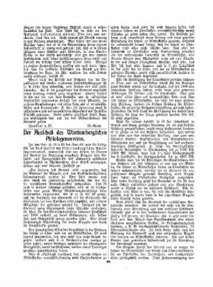 Der Ausschuß des Württembergischen Philologenvereins