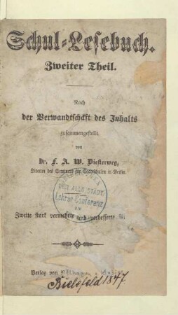 Theil 2: Schul-Lesebuch