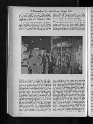 Eröffnungsfeier der Ausstellung "Ewiges Volk"