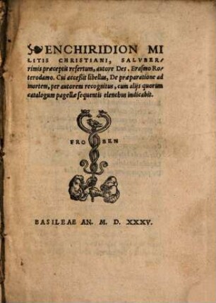 Enchiridion militis christiani