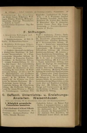 Oeffentl. Unterrichts- u. Erziehungs-Anstalten, Waisenhäuser
