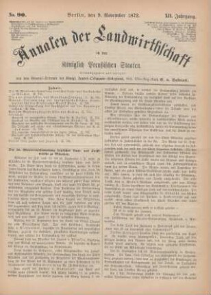 No. 90. Berlin, den 9. November 1872. XII. Jahrgang.