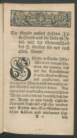 Die Gnade unsers Herrn JEsu Christi und die Liebe GOttes ...