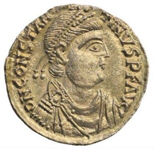 Fundmünze, Solidus, 408 - 411 n. Chr.