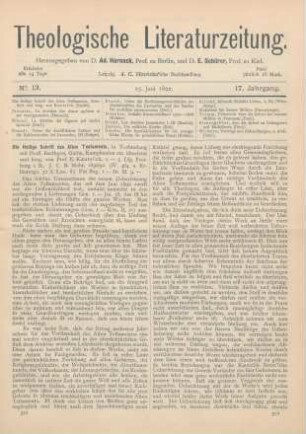321-325 [Rezension] Kautzsch, Emil (Hrsg.), Die Heilige Schrift des Alten Testaments in Verbindung mit andern übersetzt. 1. - 5. Lfg