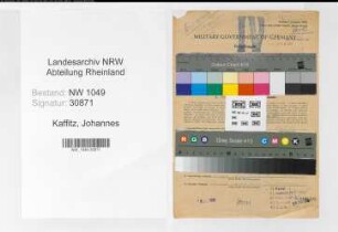 Entnazifizierung Johannes Kaffitz , geb. 20.09.1912 (Bahnbeamter)