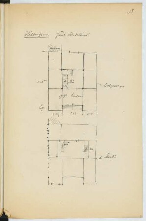 Haus Wedekind, Hildesheim: Grundrisse (aus: Skizzen- und Fotoalbum 17)
