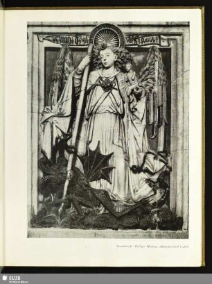 Severikirche. Heiliger Michael. Alabasterrelief (1467)