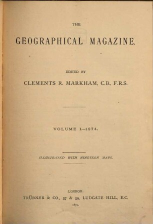 The Geographical magazine. 1, 1. 1874