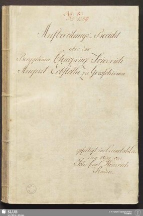 Aufbereitungs-Bericht über das Berggebäude Churprinz Friedrich August Erbstolln zu Grosschirma - 17.7209 4.