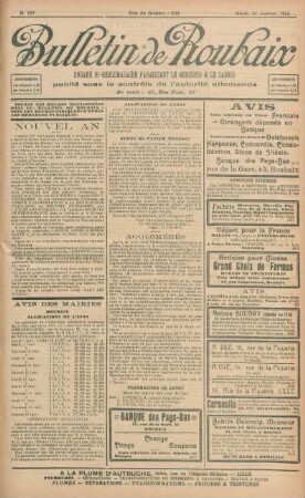 1918: Bulletin de Roubaix