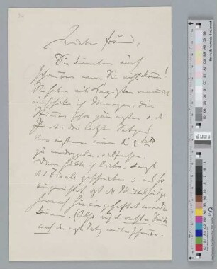 Brief an Otto Dessoff