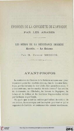 Sér. 3: Episodes de la conquête de l'Afrique par les Arabes : les héros de la résistance berbère Kocéïla - La Kahéna
