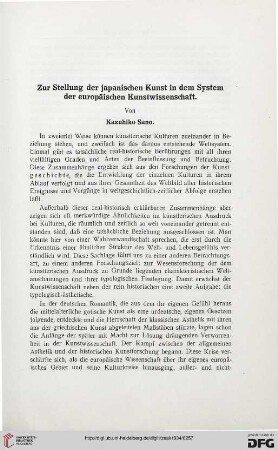 28: Zur Stellung der japanischen Kunst in dem System der europäischen Kunstwissenschaft