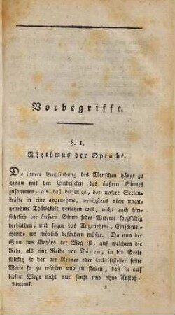 Lehrbuch des deutschen Styles : nach einem neuen und einfachen Systeme entworfen, Zweyte Abtheilung. Grundlinien der Rhythmik der Deutschen Sprache