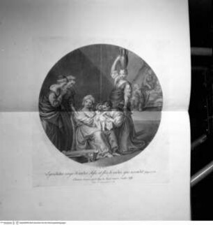 Serie nach den Fresken Domenichinos im Dom von Fano, Cappella Nolfi, das Leben der Maria und des Heilandes darstellend, Die Geburt der Jungfrau (Taf. [16])