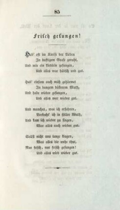 Frisch gesungen!
