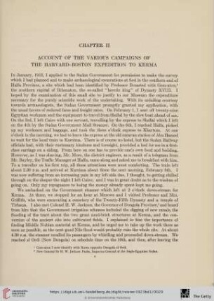 Chapter II: Account of the various Campaigns of the Havard-Boston Expedition to Kerma
